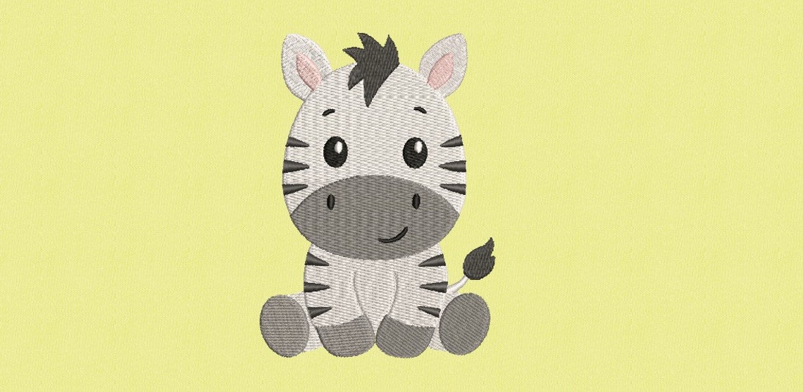 Baby Zebra Embroidery Design, Animal Embroidery Design, Machine ...