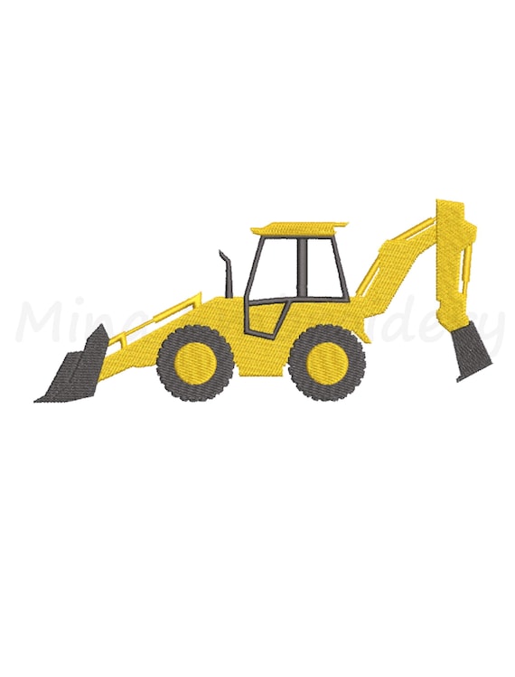 Bulldozer Embroidery Design: Construction Vehicle (Instant Download)