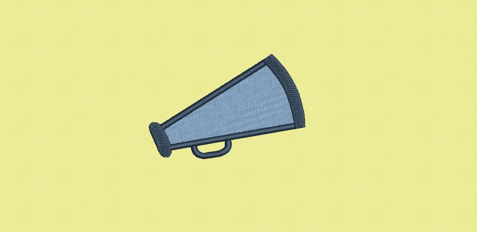 MINI Megaphone Embroidery Design Cheer Megaphone Embroidery Etsy