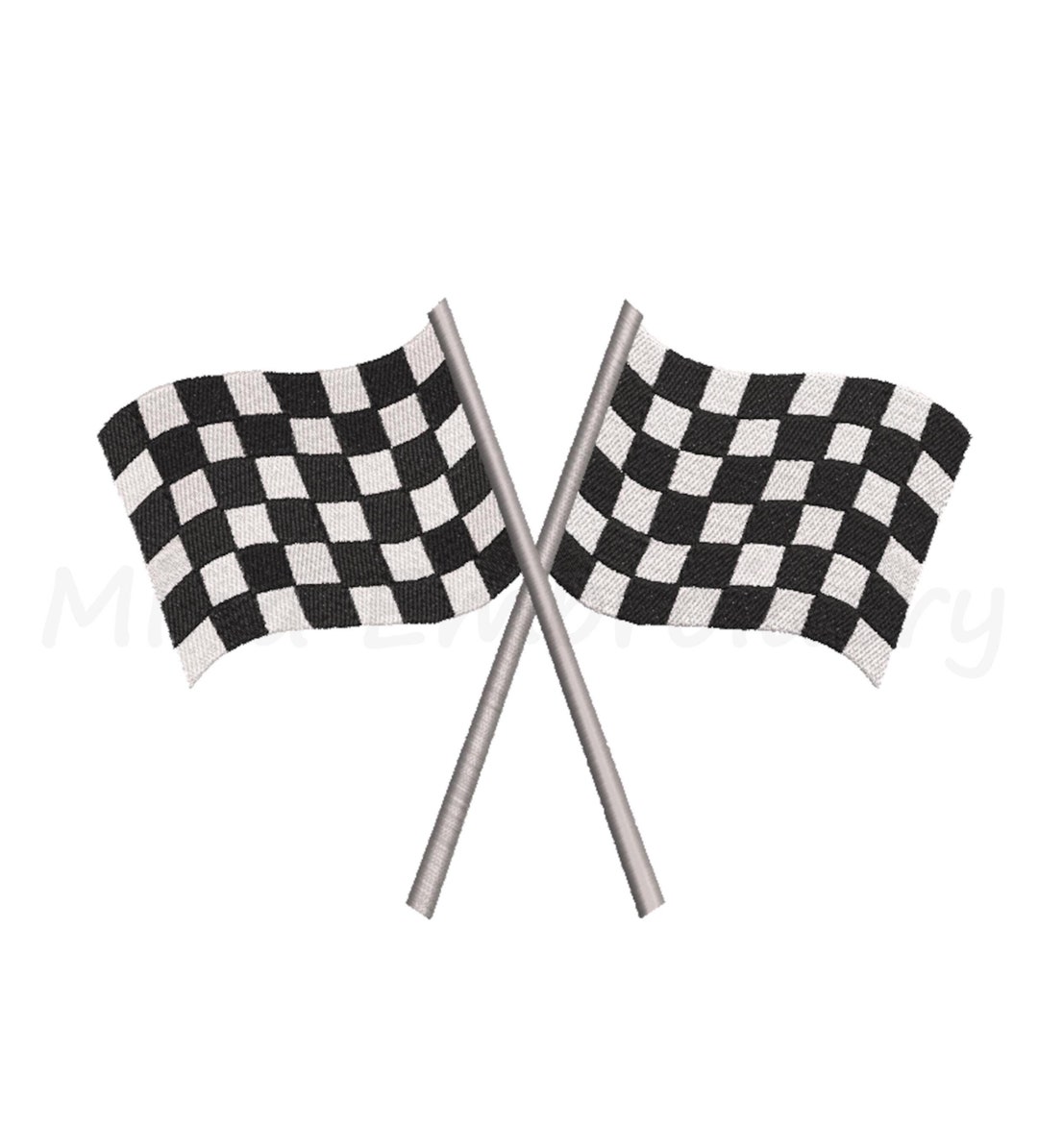 Race Car Flag Embroidery Design, Car Race Embroidery Design, Machine ...