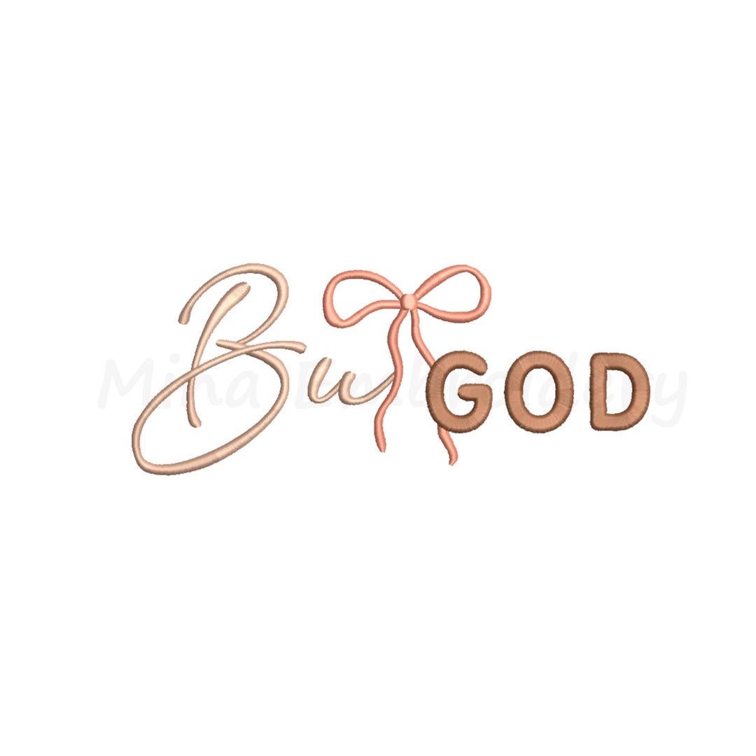 But God Embroidery Design: Christian Coquette (instant Download) - Etsy