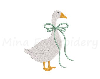 Silly Goose Embroidery Design, Machine Embroidery Design, 5 Sizes, Instant Download