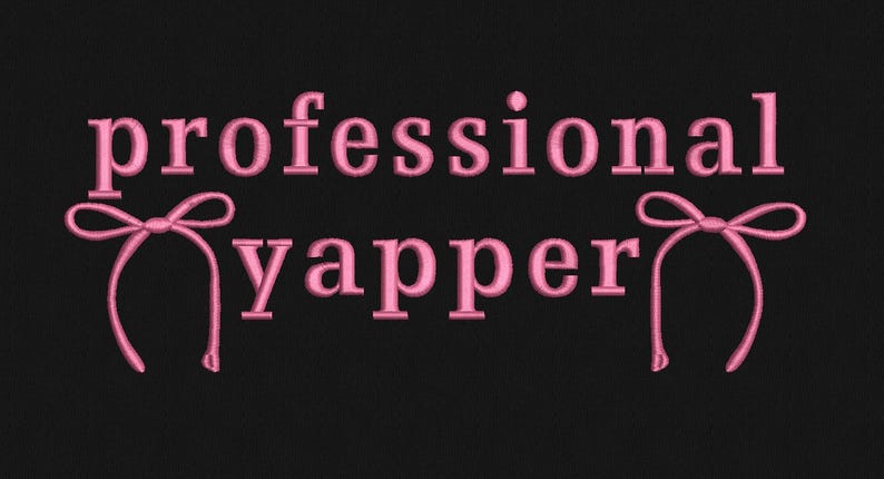 Kokette Professionelle Yapper Stickerei, Maschinenstickerei, 6 Größen, Instant Download Bild 4