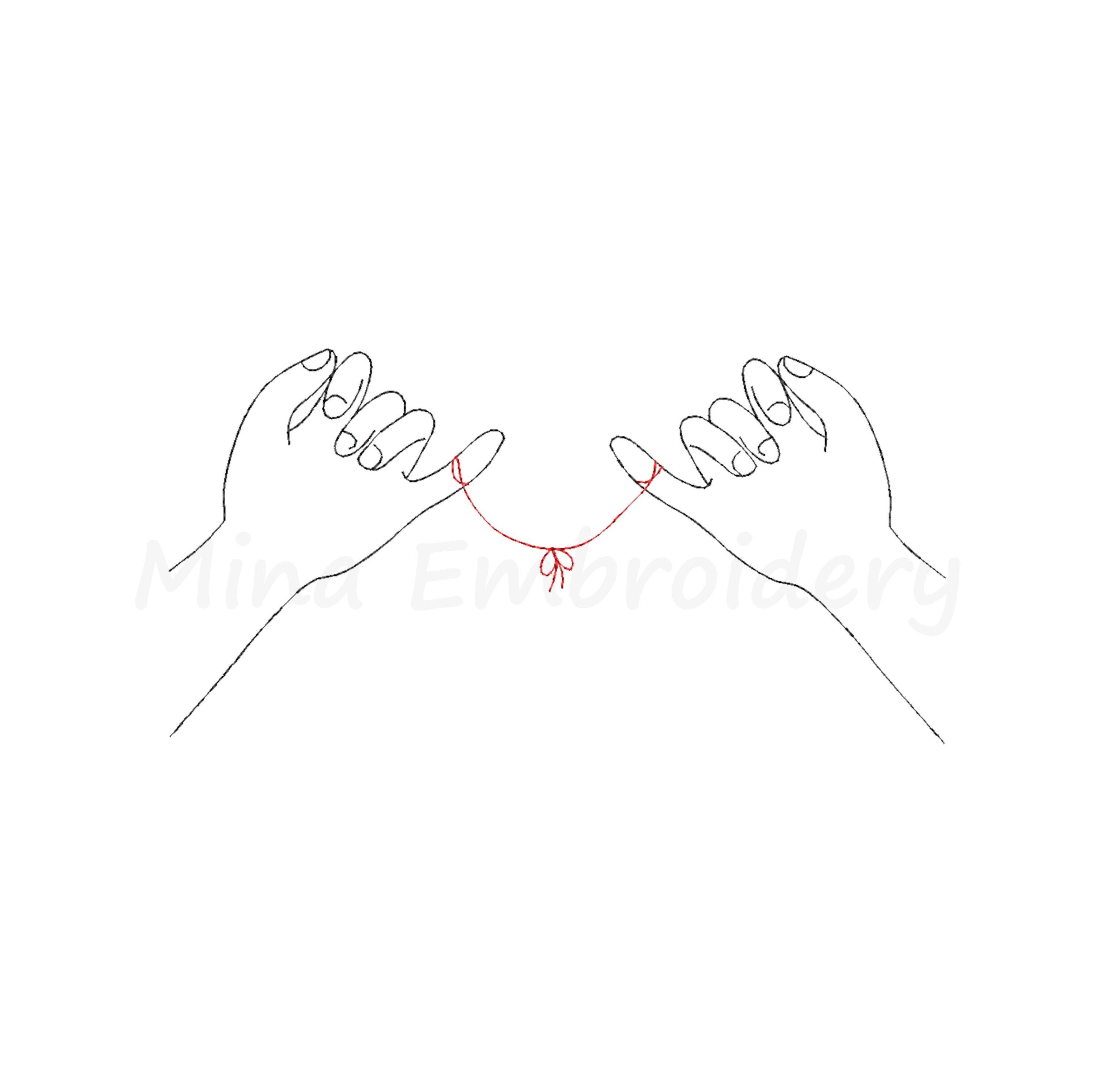Love Hands Embroidery Design, Lovers Line Art Embroidery Design, Machine Embroidery Design, 5 Sizes, Instant Download