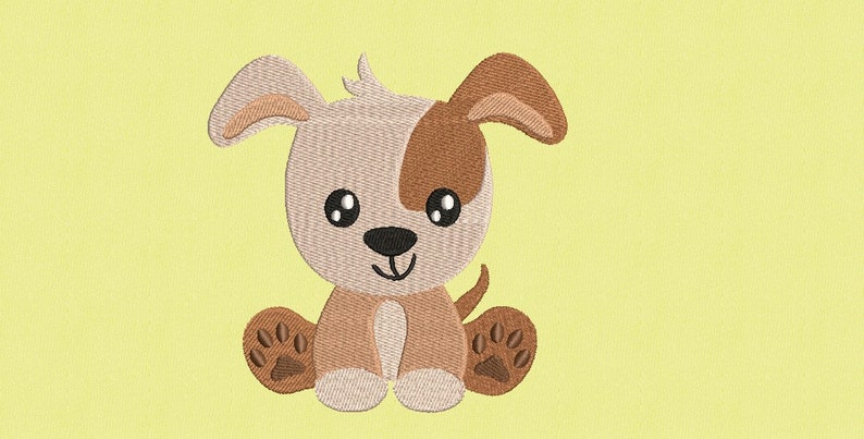 Puppy Embroidery Design Animal Embroidery Design Machine - Etsy