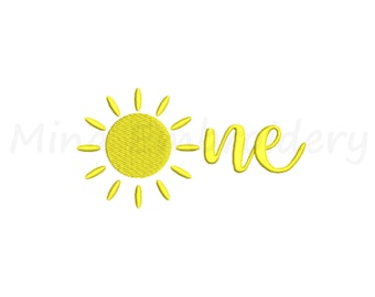 Sun One Embroidery Design, Summer Pattern, Machine Embroidery Design, 6 Sizes, Instant Download