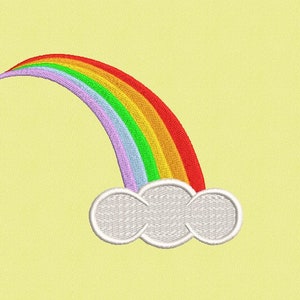 Rainbow Embroidery Design, Half Rainbow Embroidery Design, Machine ...