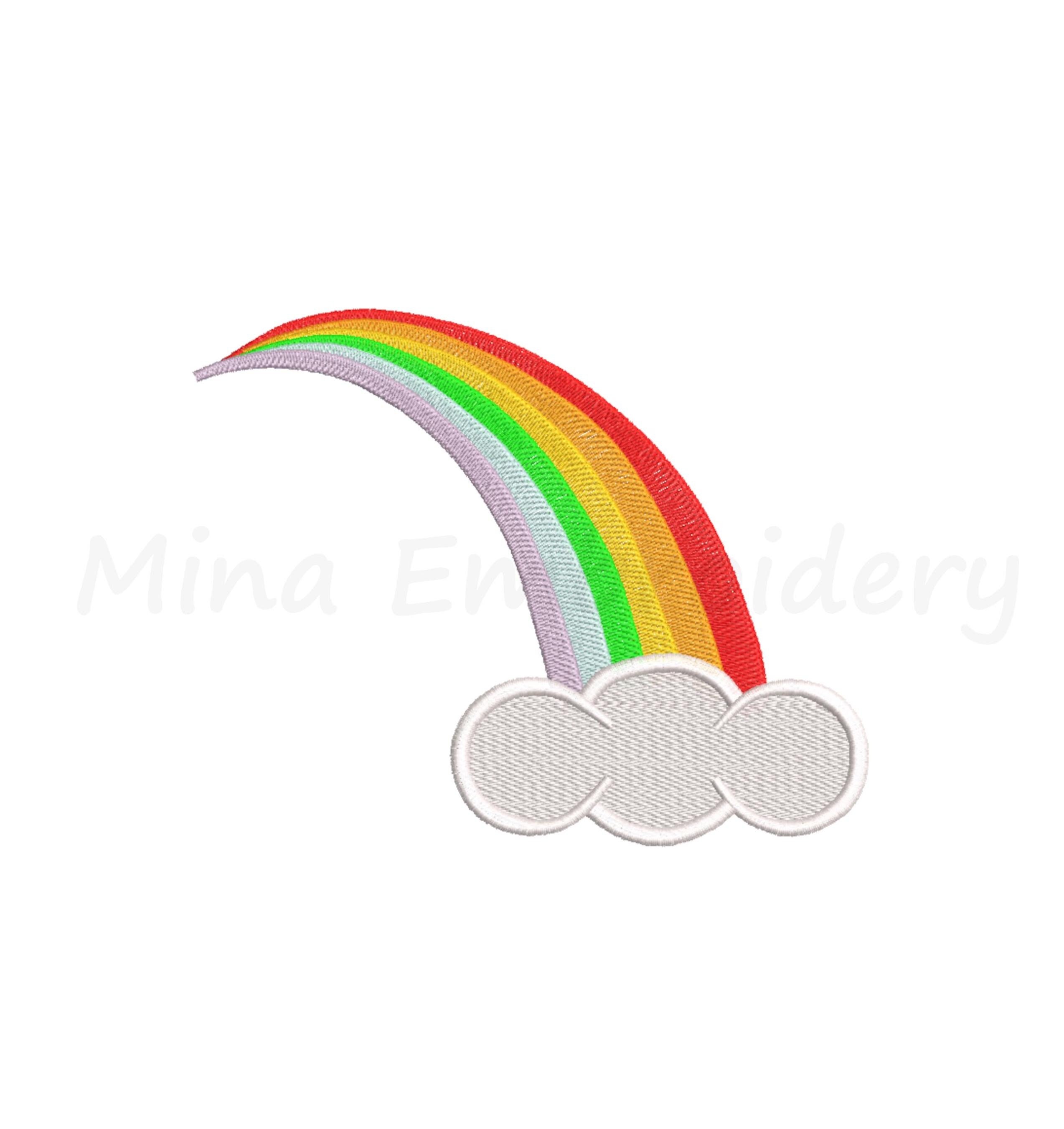 Rainbow Embroidery Design: Half Rainbow, 5 Sizes (instant Download ...