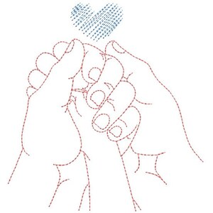 Mom Father Baby Hand Embroidery Design, Family Line Art Embroidery ...