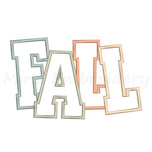 Diseño de bordado de otoño, patrón de apliques de otoño, diseño de bordado a máquina, 5 tamaños, descarga instantánea.