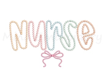 Lace Coquette Nurse Embroidery Design, Machine Embroidery Design, 5 Sizes, Instant Download