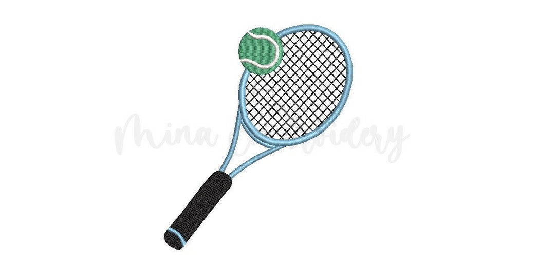 Tennis Racket Embroidery Design, Sport Embroidery Design, Machine