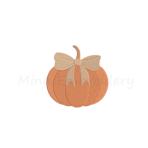 Coquette Pumpkin Embroidery Design, Mini Pumpkin Embroidery, Machine Embroidery Design, 6 Sizes, Instant Download