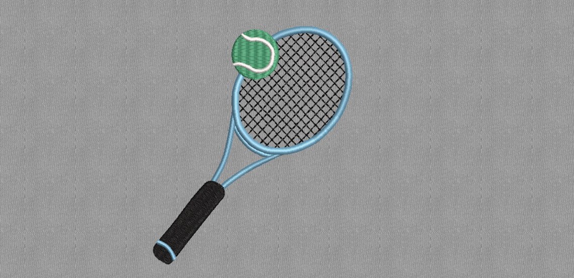 Tennis Racket Embroidery Design Sport Embroidery Design Etsy