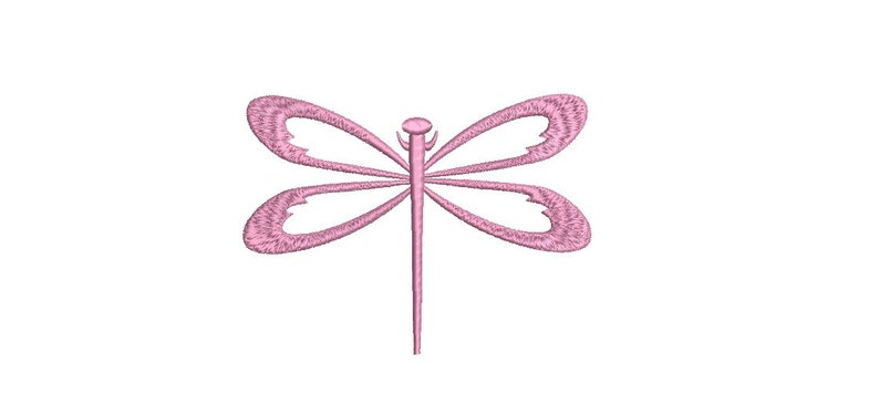 Puede incluir: Una lib&eacute;lula rosa con alas delicadas y un cuerpo largo y delgado.