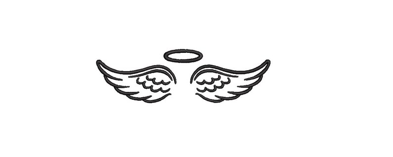 Wings Angel Embroidery Design Machine Embroidery Design 6 - Etsy