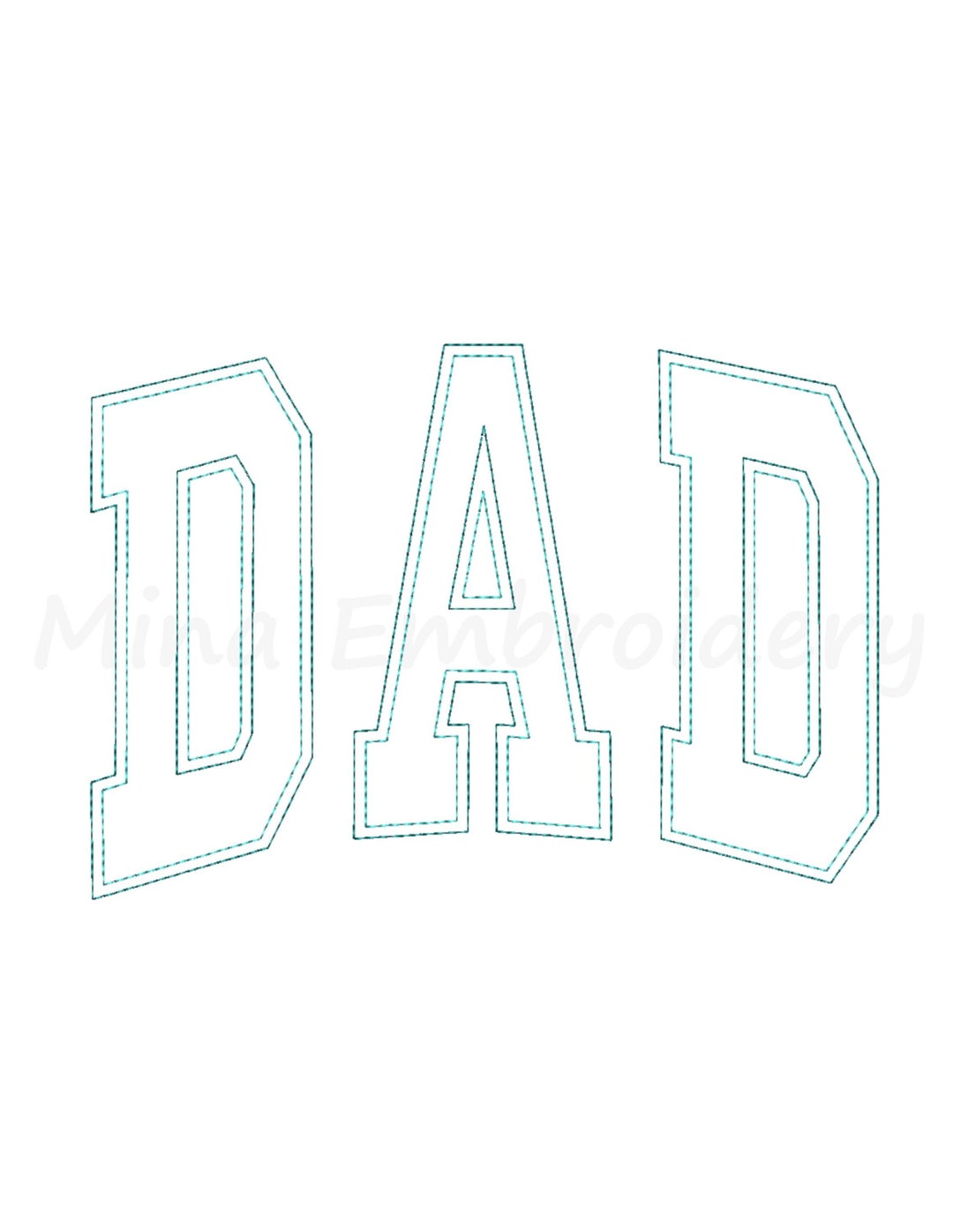 Dad Embroidery Design, Dad Line Art Embroidery Design, Machine ...