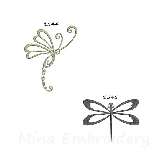 Dragonfly Machine Embroidery Design (2 Zip Files)