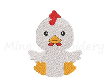 Baby Chicken Embroidery Design, Animal Embroidery Design, Machine Embroidery Design, 4 Sizes, Instant Download