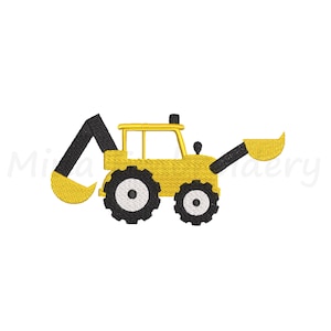 Bulldozer Embroidery Design: Construction Vehicle (4 Sizes) (Instant Download)