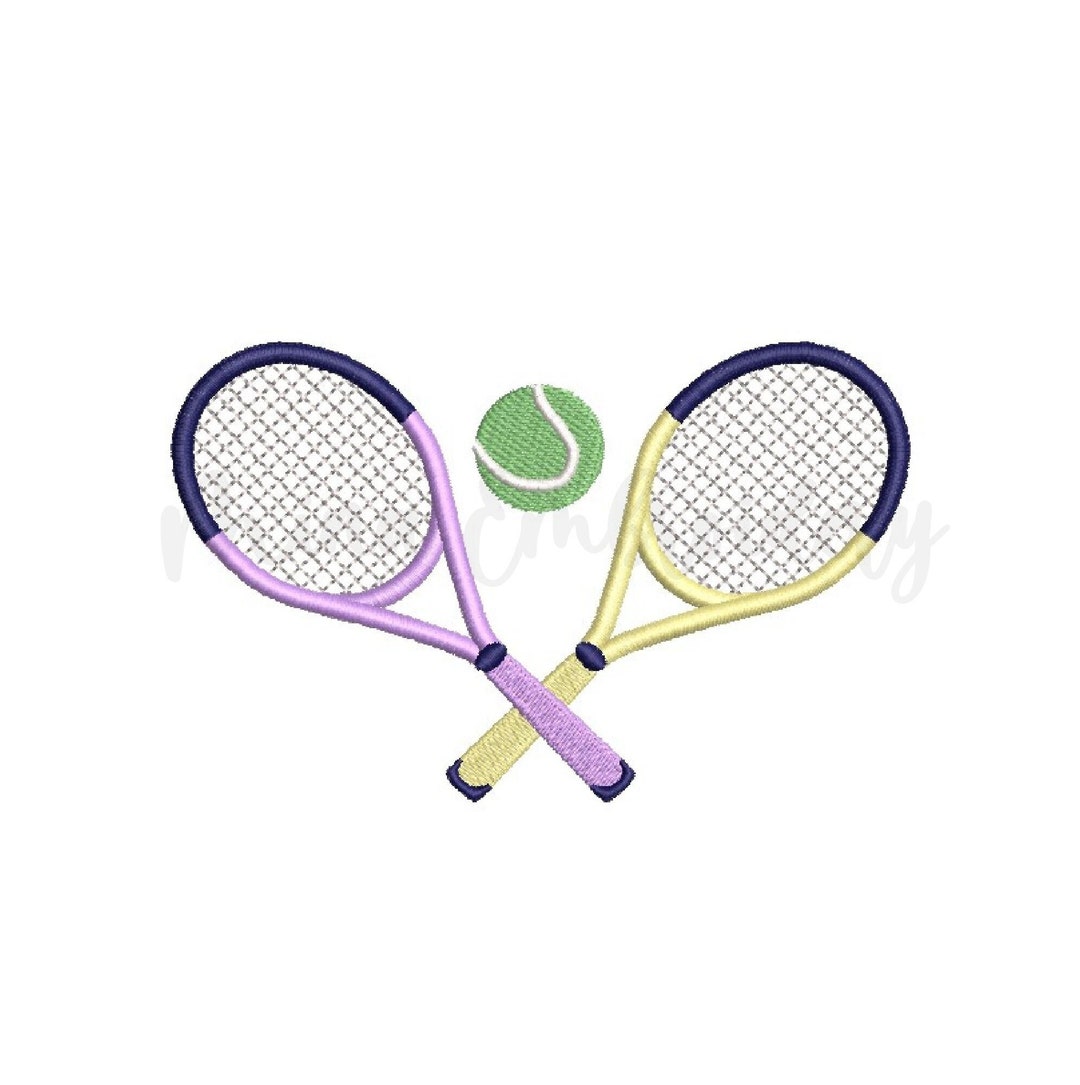 Tennis Racket Embroidery Design, Sport Embroidery Design, Machine
