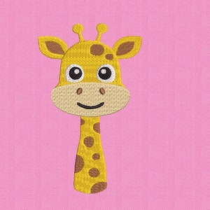 Baby Boy Giraffe Face Embroidery Design, Animal Embroidery Design ...