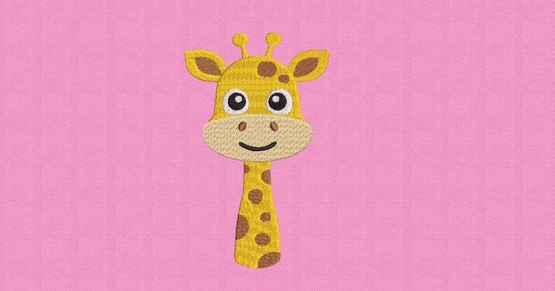 Baby Boy Giraffe Face Embroidery Design, Animal Embroidery Design ...
