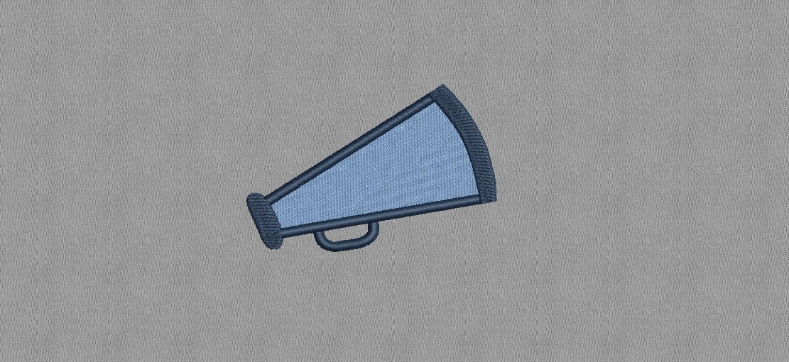 MINI Megaphone Embroidery Design Cheer Megaphone Embroidery Etsy