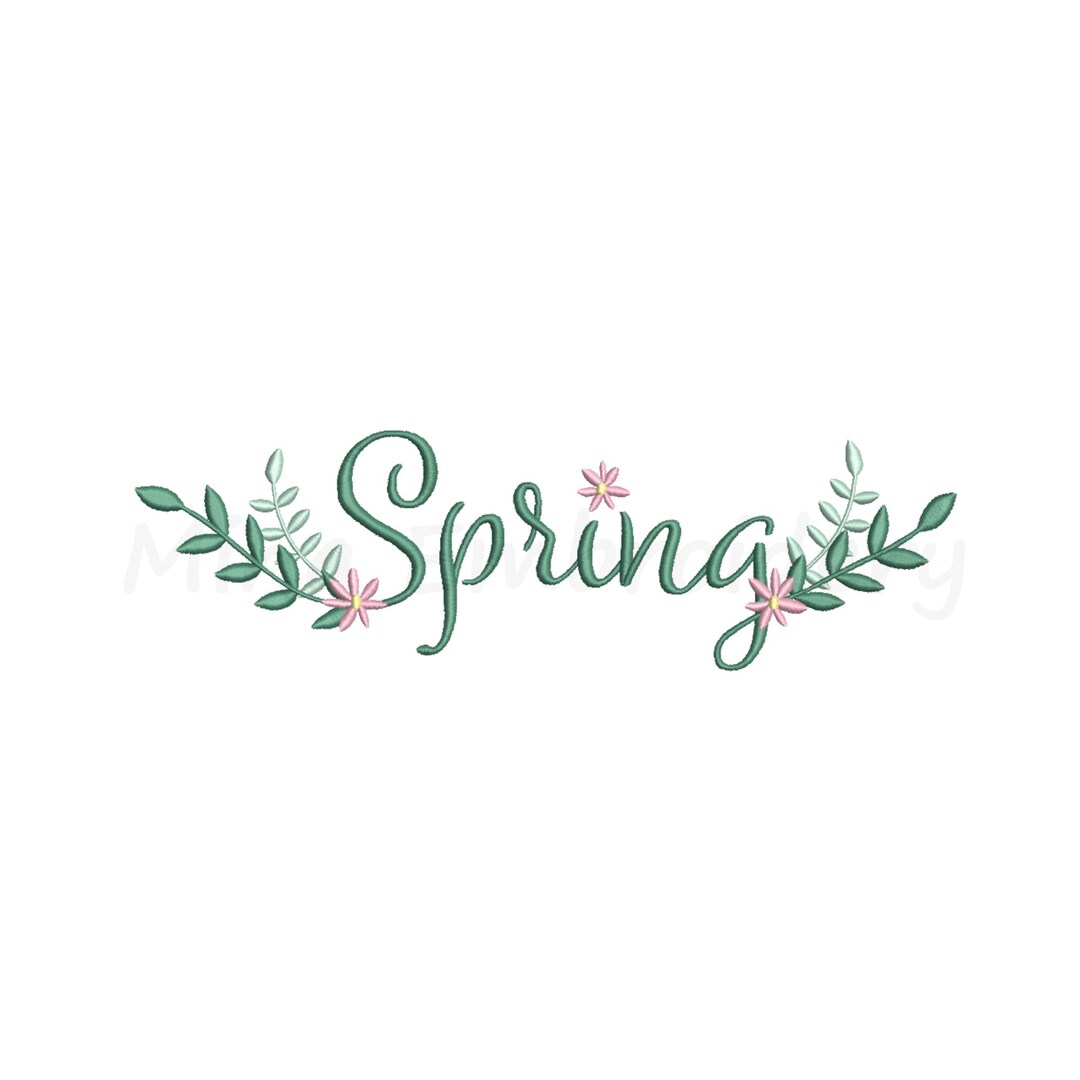 Spring Floral Embroidery Design, Machine Embroidery Design, 6 Sizes ...