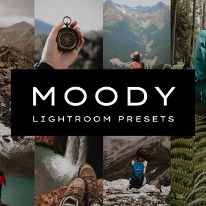 10 Moody Lightroom Presets, Lightroom Mobile Presets Dark, Lightroom Filter, Desktop Cinematic Lightroom Preset For Influencers And Bloggers