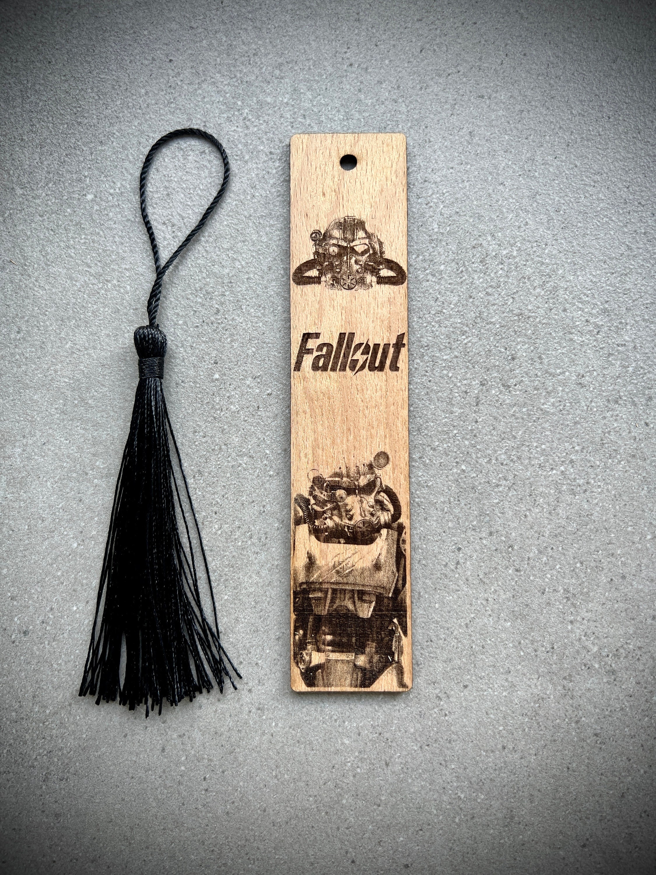 Engraved Wooden Bookmark – Post-apocalyptic Style Fallout Series ...