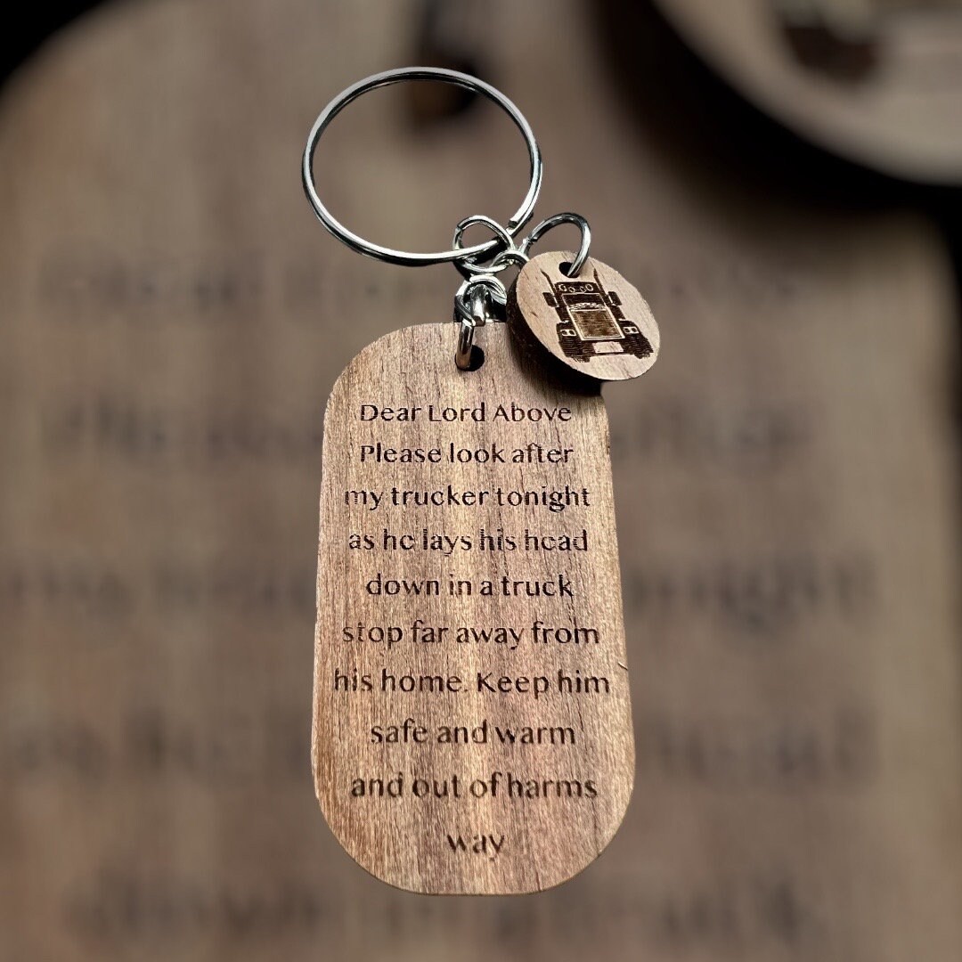 Road Rippers Keychains Trucker Road Walnut Wood Keychain - Etsy
