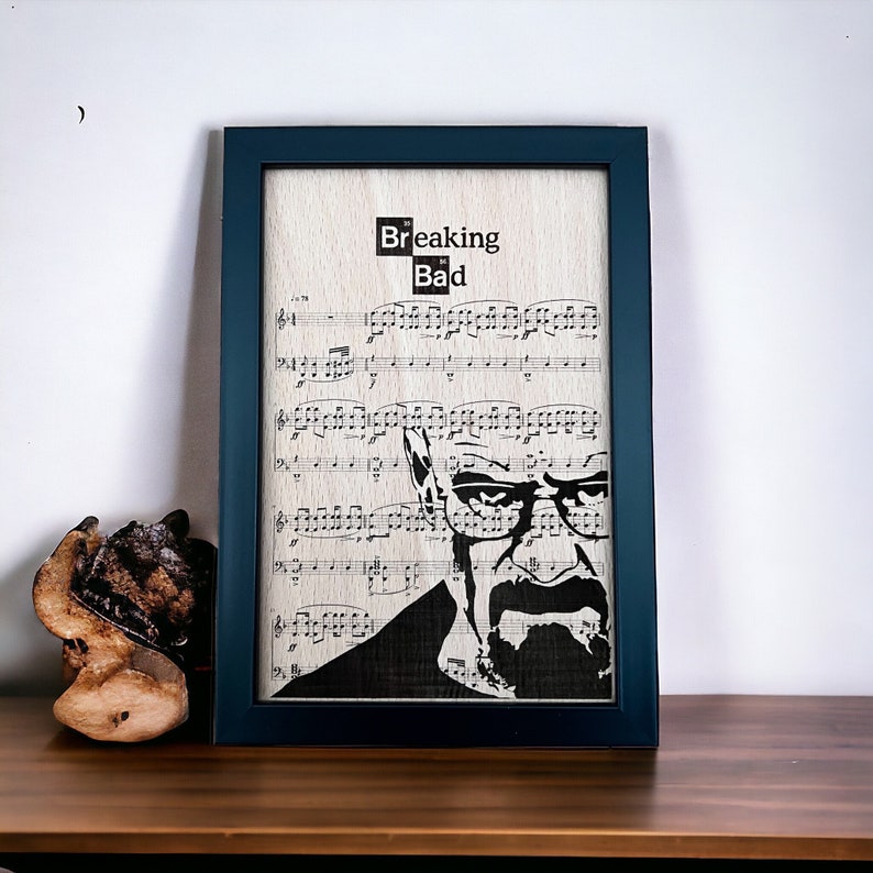 Breaking Bad Beech Wood Engraving Sheet Music Wall Art Gift for Fans Etsy