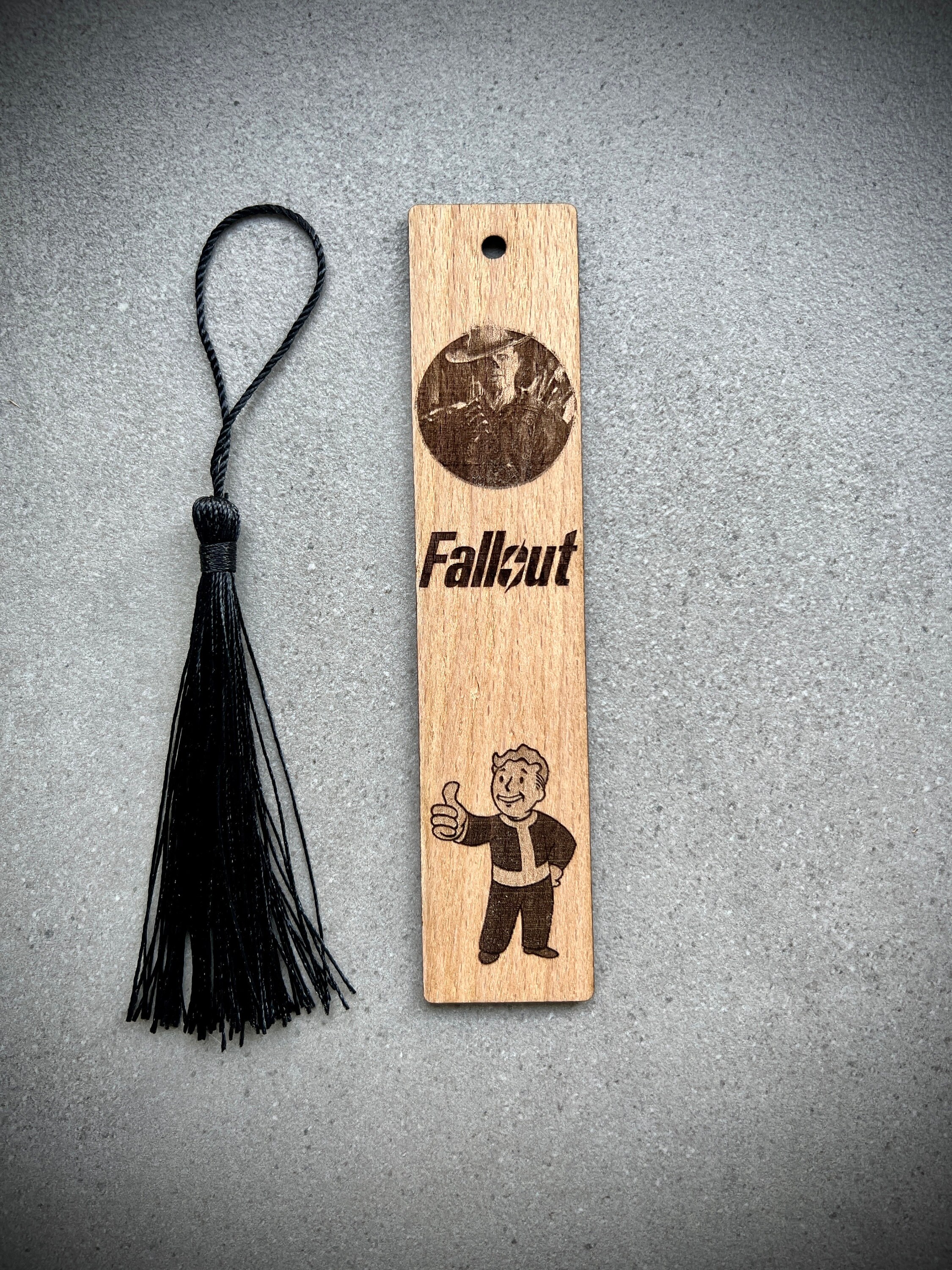 Engraved Wooden Bookmark – Post-apocalyptic Style Fallout Series ...