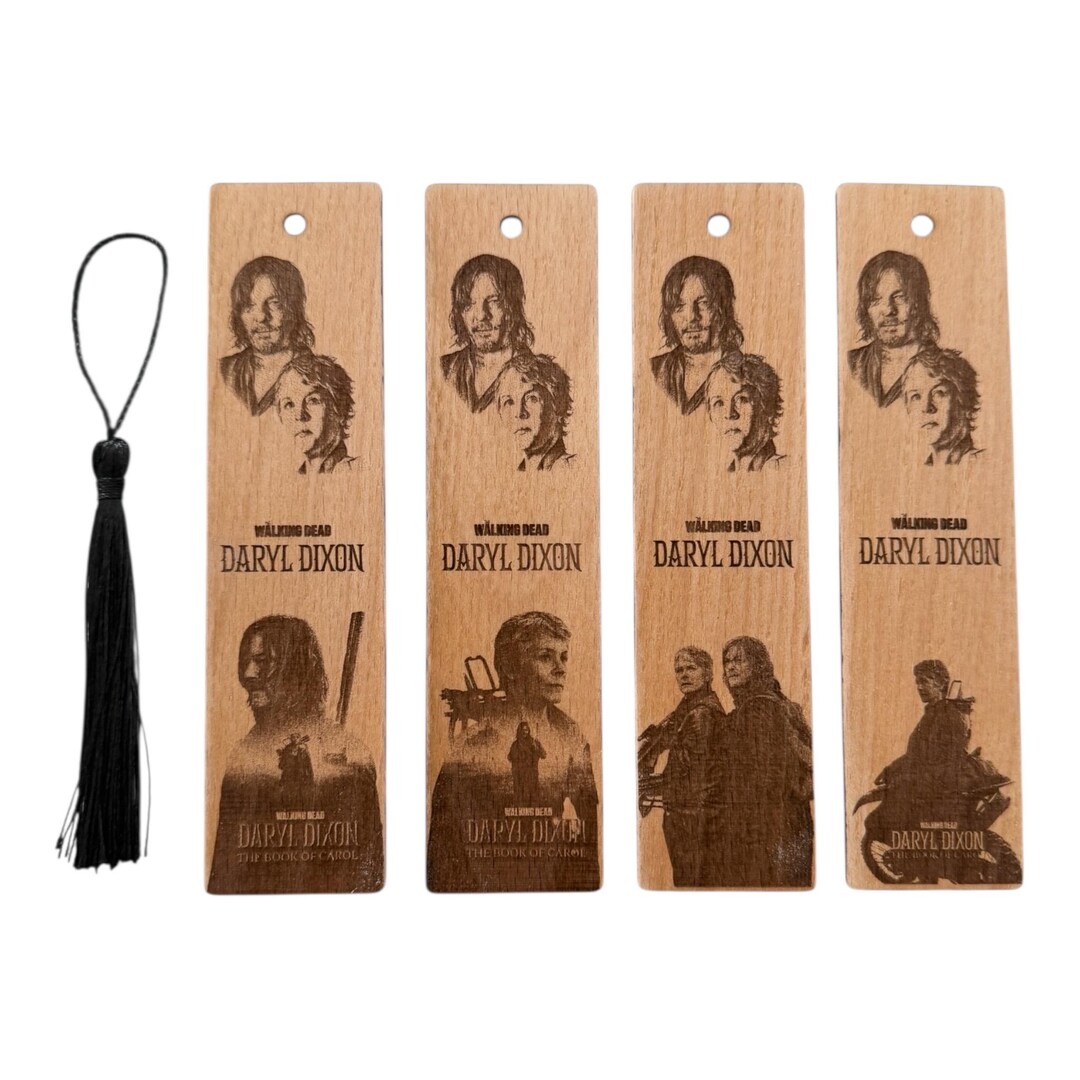Wooden Bookmark Inspired by the World of the Walking Dead Daryl Dixon ...