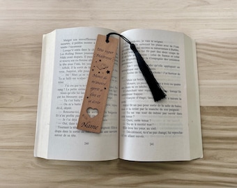 Wooden bookmark with teacher humor | End of school year gift | Personalized first name engraving