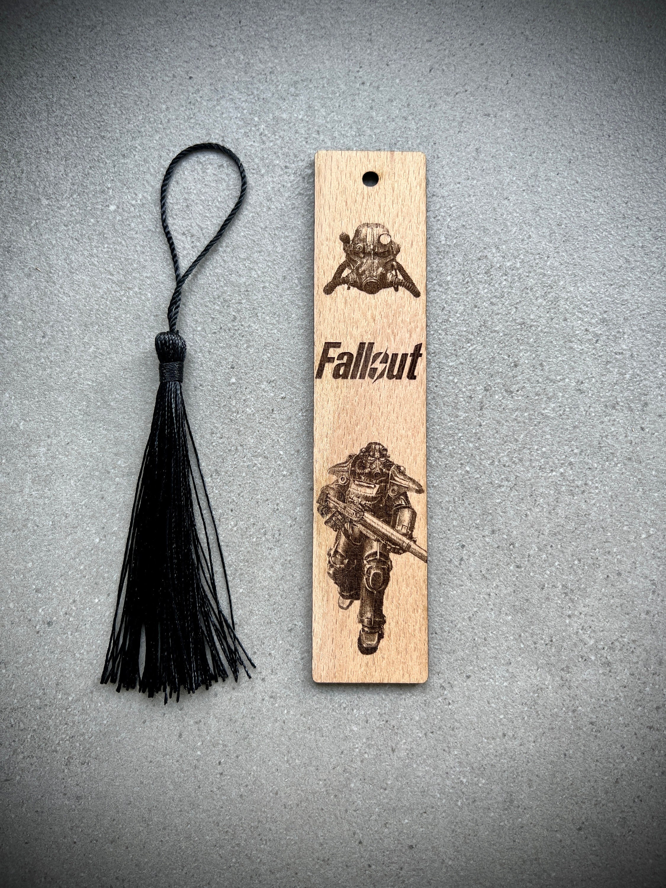 Engraved Wooden Bookmark – Post-apocalyptic Style Fallout Series ...