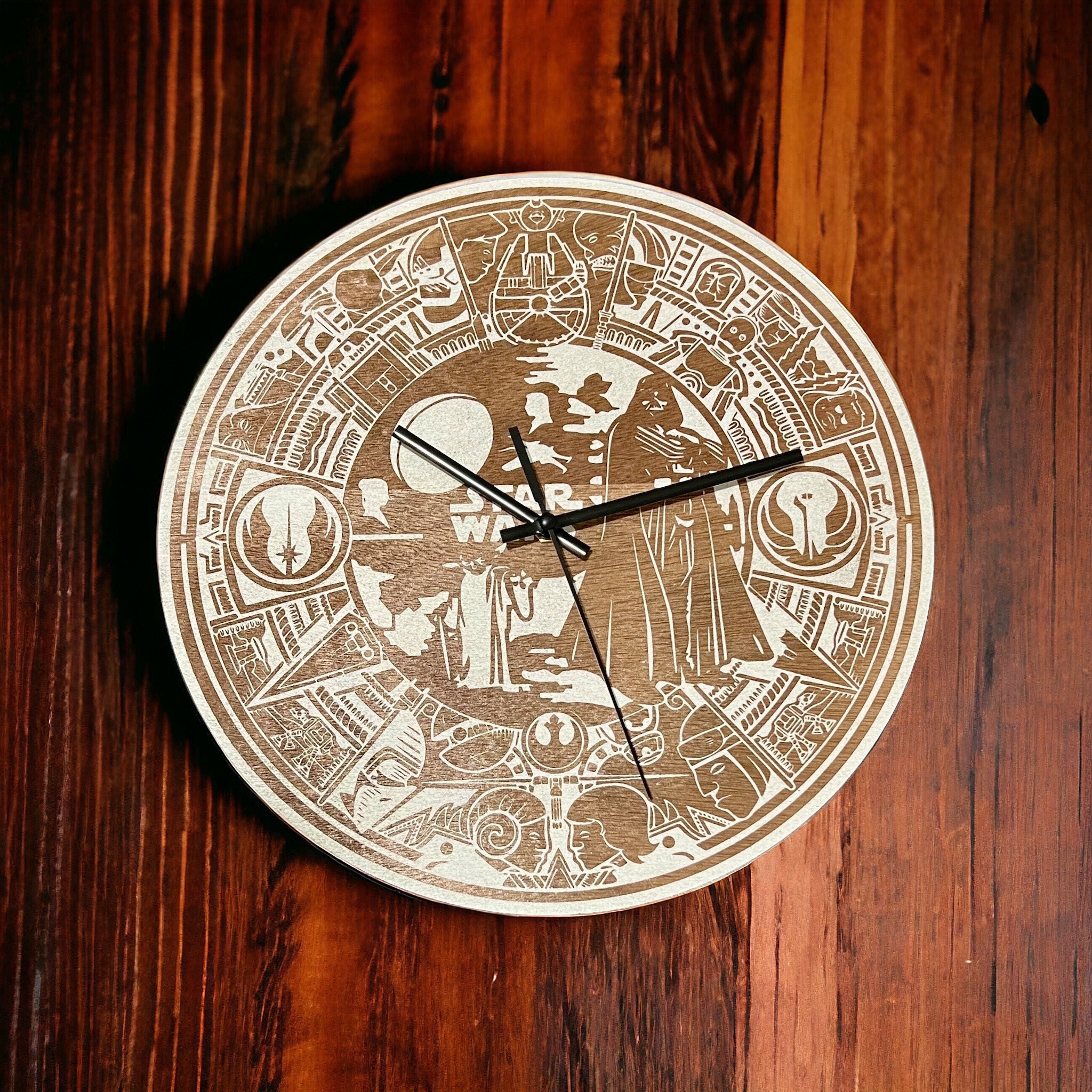 Star Wars Aztec Calendar Style Wall Clock - Etsy