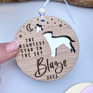 Dog keepsake gift, Dog sympathy gift, Dog ornament, Brightest star in the sky dog loss bereavement gift, Dog loss, Pet loss, In memory gift