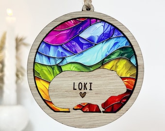 Guinea pig personalised ornament, Guinea pig lover gift, Rainbow bridge guinea pig loss memorial gift, guinea pig, Pet sympathy gift, Pet