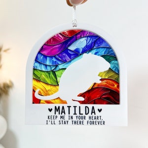 Gerbil memorial gift, rainbow bridge gift, gerbil theme gift, stained glass gerbil memorial, gerbil sympathy gift, gerbil remembrance gift