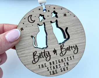 Cat memorial gift, Personalised cat sympathy gift, Cat ornament, Brightest stars in the sky cat loss bereavement gift, Cat loss, Pet loss
