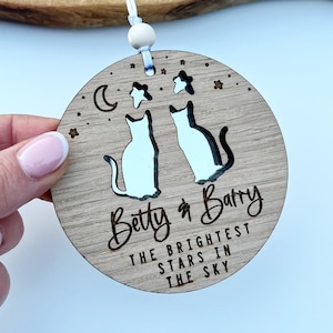 Cat memorial gift, Personalised cat sympathy gift, Cat ornament, Brightest stars in the sky cat loss bereavement gift, Cat loss, Pet loss