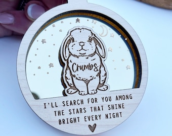 Rabbit memorial gift, Bunny memorial gift, Lop-eared bunny keepsake gift, Mini lop rabbit memorial gift, Bunny lover gift, Rabbit lover