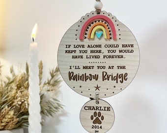 Pet rainbow bridge gift, dog memorial gift, cat memorial, pet memorial gift, dog remembrance gift, dog loss, pet loss gift, dog lover gift