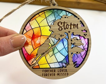 Cockatiel memorial gift, pet loss memorial, pet keepsake gift, in memory gift, stained glass cockatiel gift, rainbow bridge gift