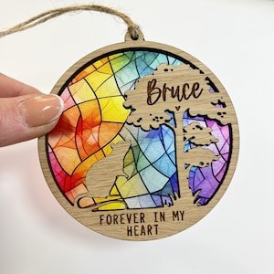 Rat memorial gift, rat sympathy gift, rat remembrance gift, rat bereavement gift, rainbow bridge rat gift, stained glass rat, rat ornament