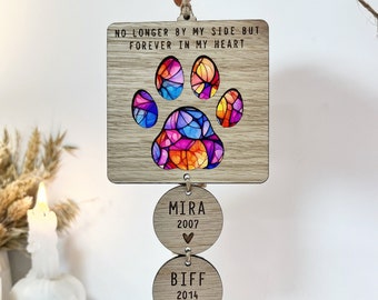 Regalo commemorativo per la perdita del cane a forma di ponte arcobaleno, acchiappasole, regalo di condoglianze per animali domestici, regalo per la perdita di un animale domestico, regalo commemorativo per la perdita di un cane, regalo per gli amanti dei cani, condoglianze per i cani