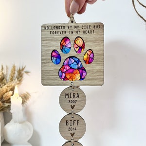 Rainbow Bridge Dog Loss Memorial Gift, Sun Catcher, Pet Sympathy Gift ...
