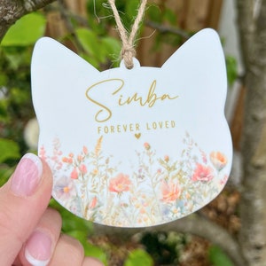 Regalo commemorativo a forma di gatto, ornamento commemorativo a forma di gatto, targa commemorativa a forma di gatto adatta a tutte le stagioni, regalo in ricordo del gatto, regalo di simpatia per il gatto